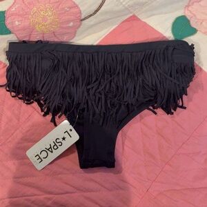 L*Space Dark Fringe Bikini Bottom